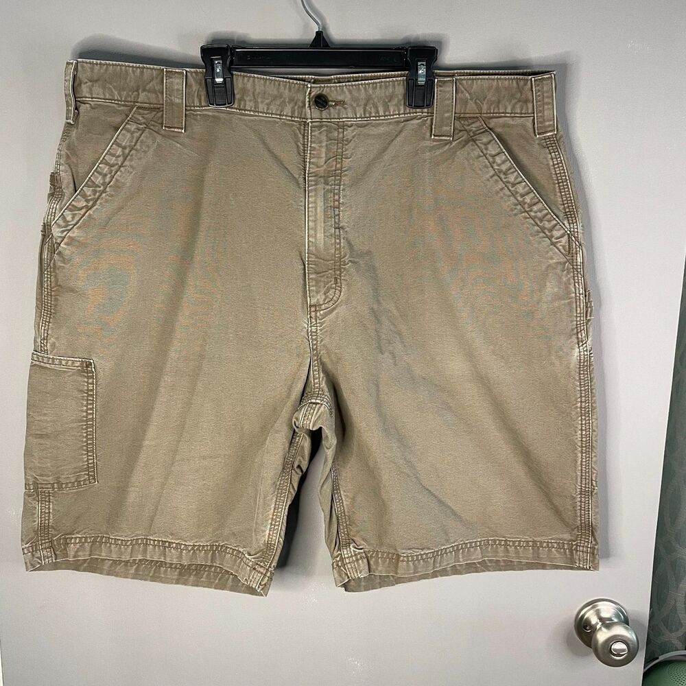 Carhartt Mens Workwear Carpenter Shorts Khaki Beige Tan  **READ**